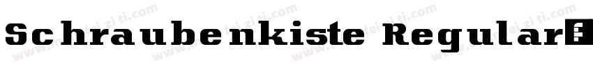 Schraubenkiste Regular字体转换